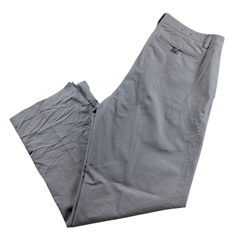 FootJoy Golf Pants Mens 36x32 Light Gray Performance Stretch Flat Front Wide Leg